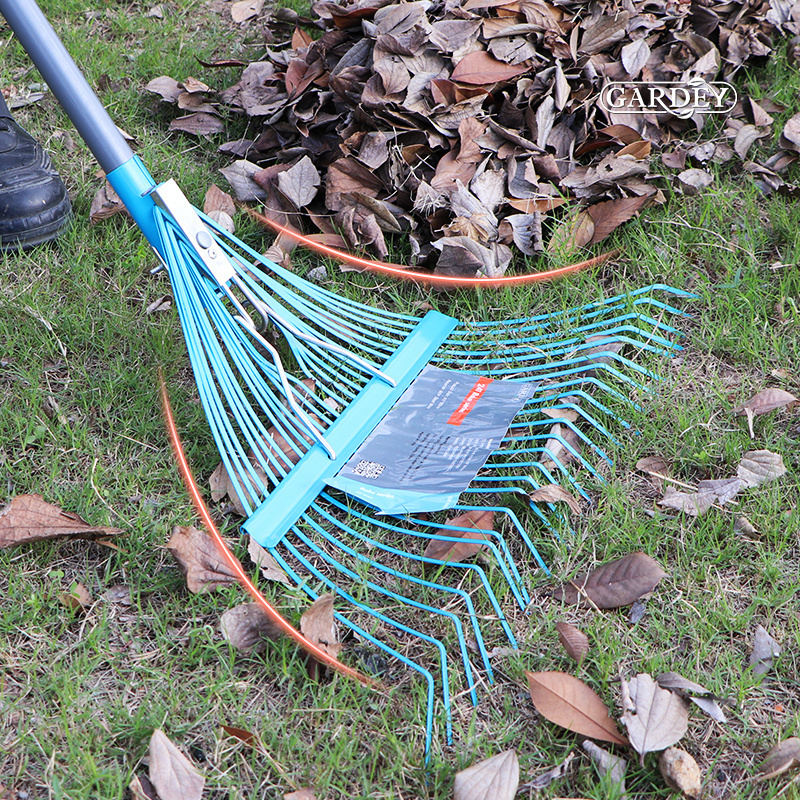 Heavy duty farm tools garden leaf rake landscape hand leaf rake