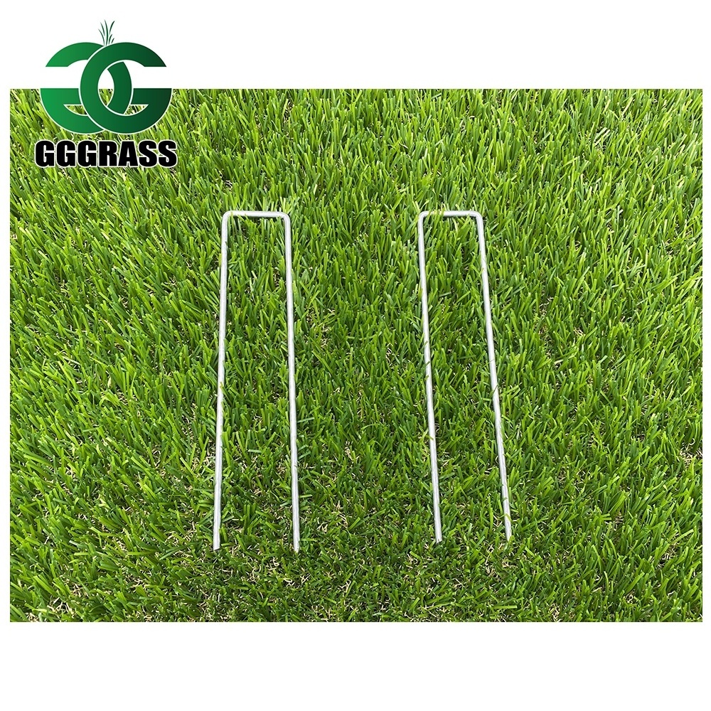 Galvanized U shaped Nails For Artificial Grass Installation U Pins Straight Nails Fixing Artificial Turf Accessories