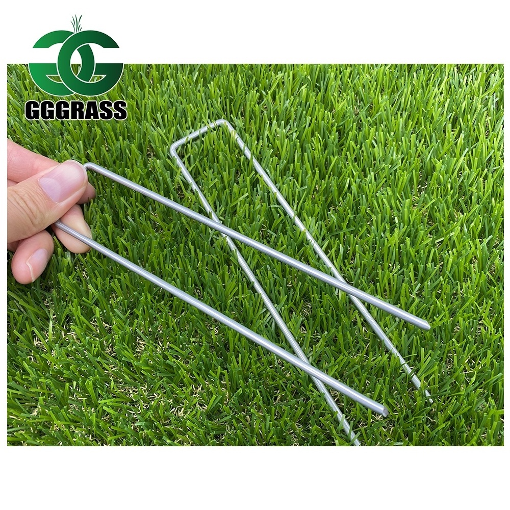 Galvanized U shaped Nails For Artificial Grass Installation U Pins Straight Nails Fixing Artificial Turf Accessories