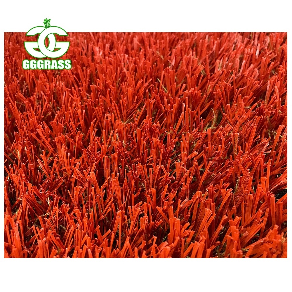 Red Artificial Turf W Shaped Synthetic Grass Football&Soccer Red Artificial Soccer Grass Carpet Sports Flooring