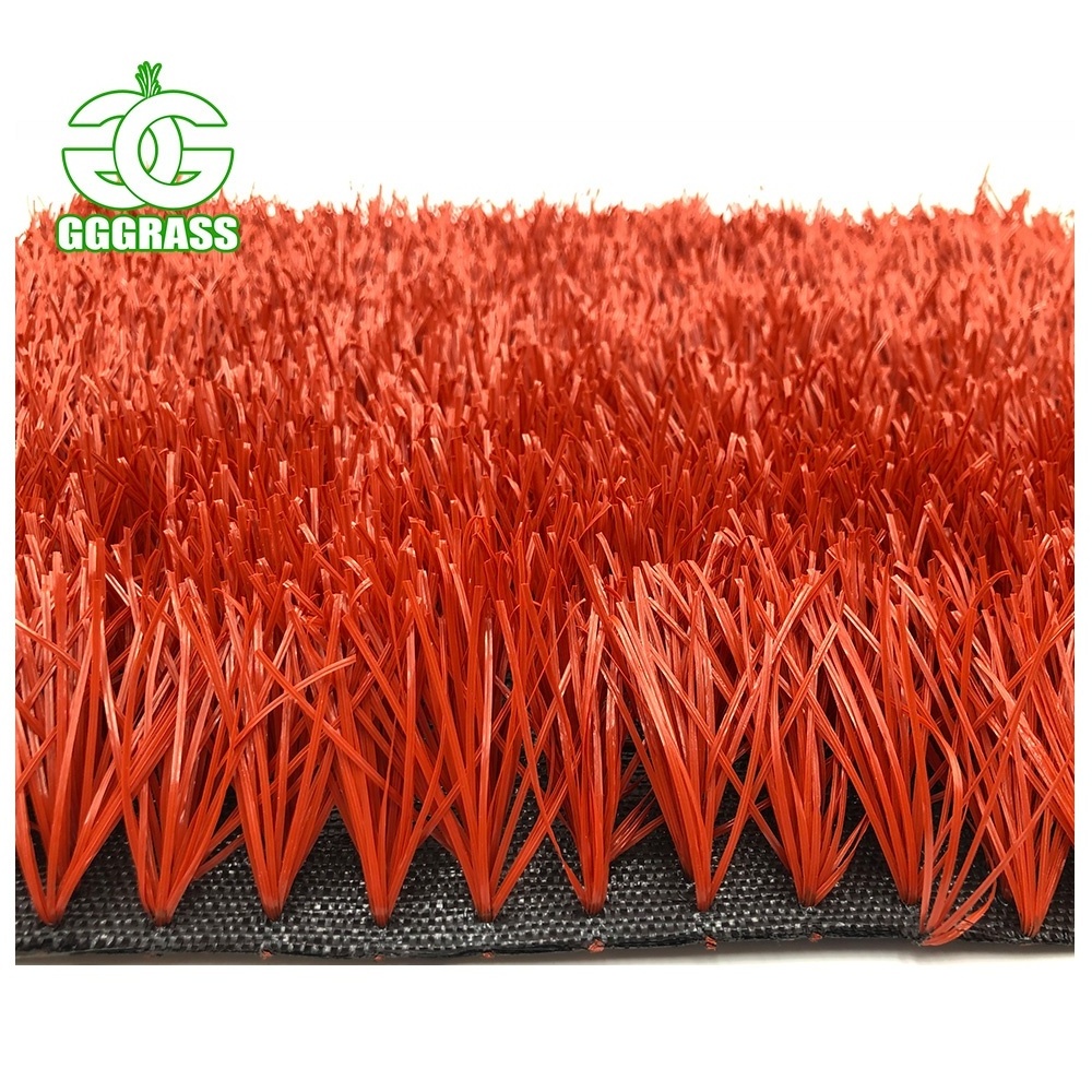 Red Artificial Turf W Shaped Synthetic Grass Football&Soccer Red Artificial Soccer Grass Carpet Sports Flooring