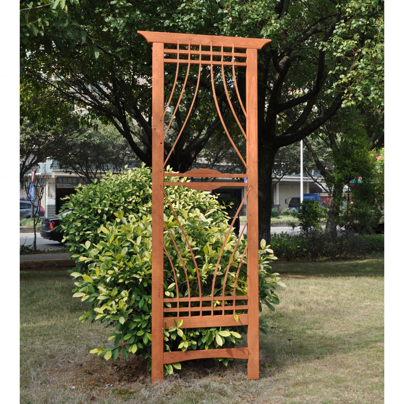 Decorative Foldable Wooden Coated Trellis Garden Fencing Trellis Rose Support Climbing Plant