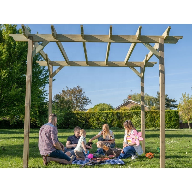 outdoor wood gazebo pergolas waterproof arches wooden pergola retractable for garden