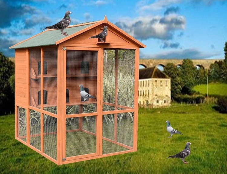 Outdoor wooden animal pet Pigeon wood house birds breeding house large bird cage