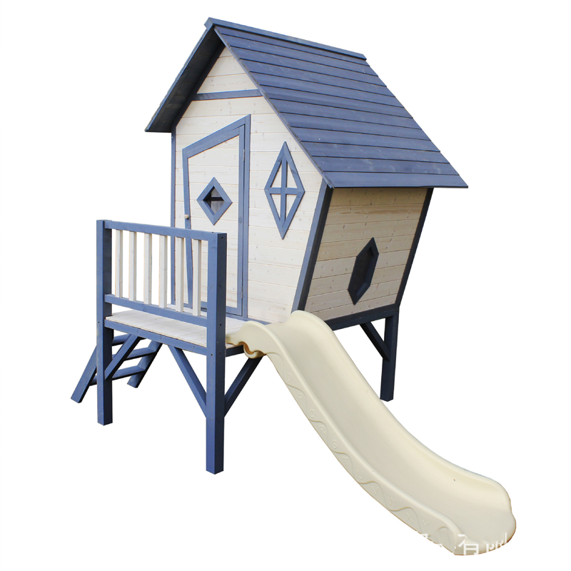 Promotion Best Quality Children Kids Outdoor Cubby House Large Multifunctional Luxurious Wooden Playhouse