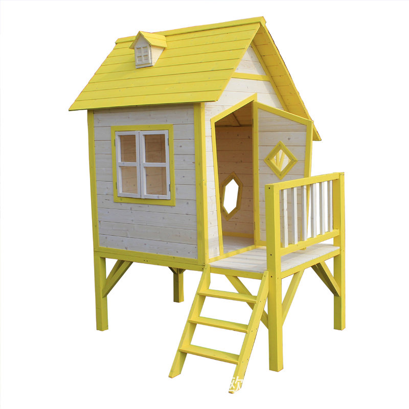 Promotion Best Quality Children Kids Outdoor Cubby House Large Multifunctional Luxurious Wooden Playhouse