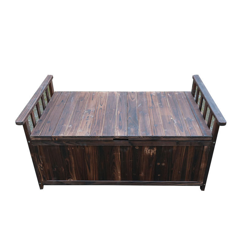 Outdoor Bench Garden Wooden Seat Storage Wood Deck Box