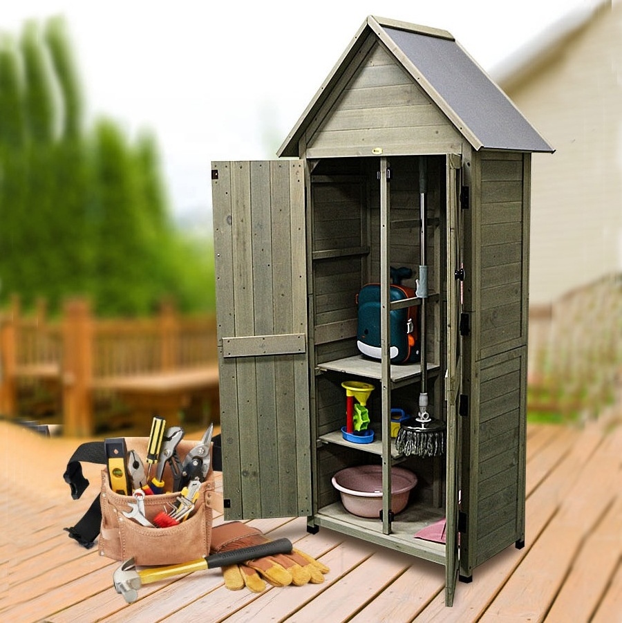 2021Outdoor wood sheds Wooden Garden Tool Storage Shed