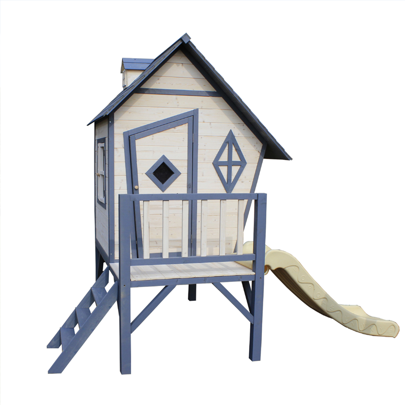 Promotion Best Quality Children Kids Outdoor Cubby House Large Multifunctional Luxurious Wooden Playhouse