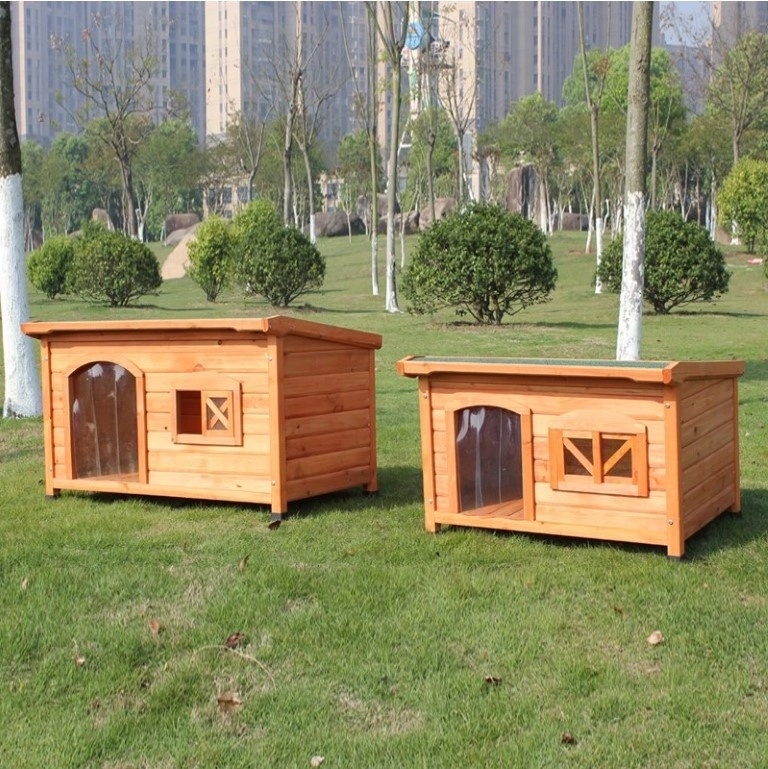 outdoor wood animal pet supplies products dogs kennel crate Houses large wooden dog cage house