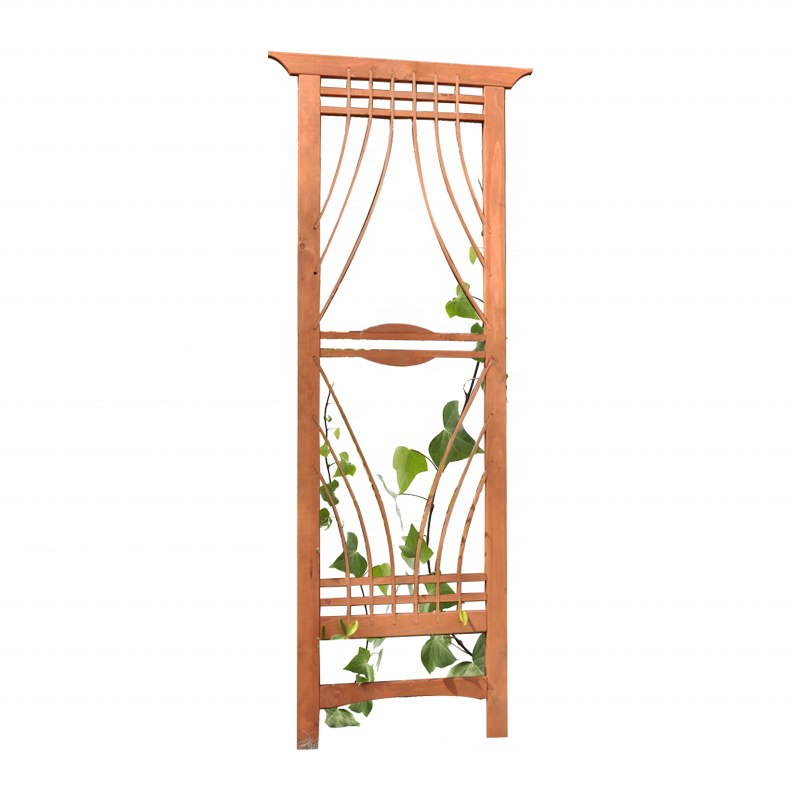 Decorative Foldable Wooden Coated Trellis Garden Fencing Trellis Rose Support Climbing Plant