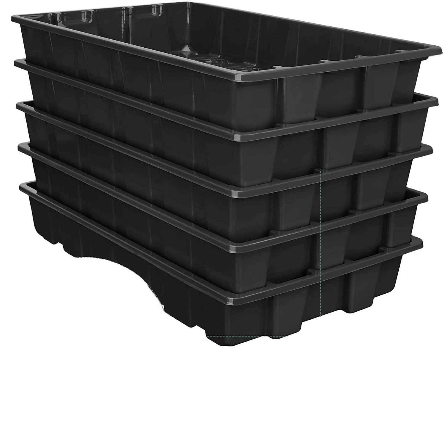 In Stock  48-hole seedling trays Wholesale Black Nutrient Bowl Hole Seedling Tray Plastic Nursery Seed pots