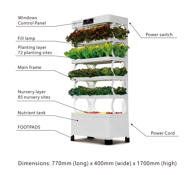 indoor home smart led light plant garden greenhouse NFT hydroponic grow tower kit aeroponic hydroponics growing system vertical