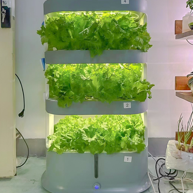 Aeroponic Home smart led light garden  indoor grow tower Automatic hydroponic growing system vertical  farm