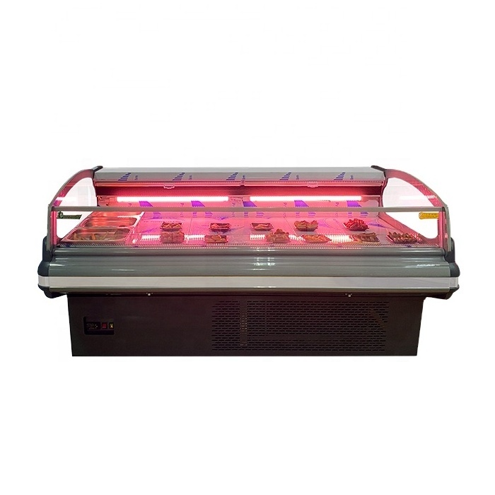 Green Health New Product Supermarket Horizontal Meat Display Cases Meat Freezer Cooler Meat Showcase for Sale