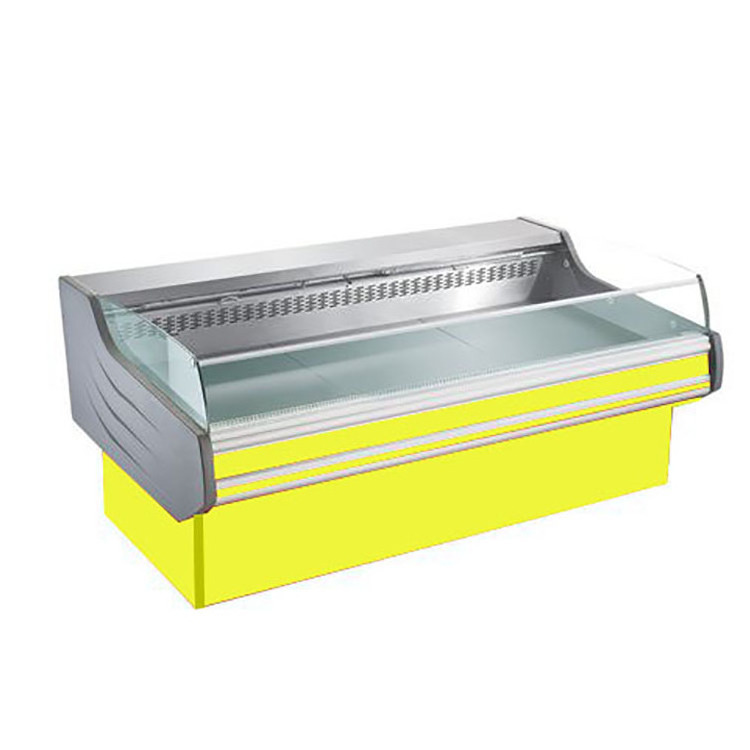 Green&health Supermarket meat and fish display case chiller/stainless steel fresh fish display counter