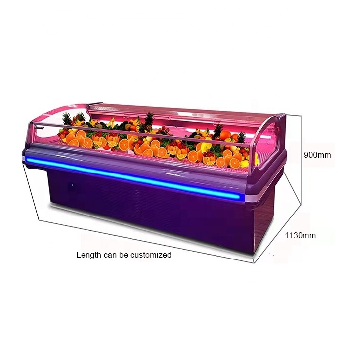 Green Health New Product Supermarket Horizontal Meat Display Cases Meat Freezer Cooler Meat Showcase for Sale