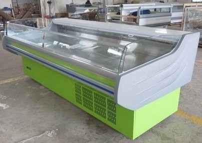 Green&health Supermarket meat and fish display case chiller/stainless steel fresh fish display counter