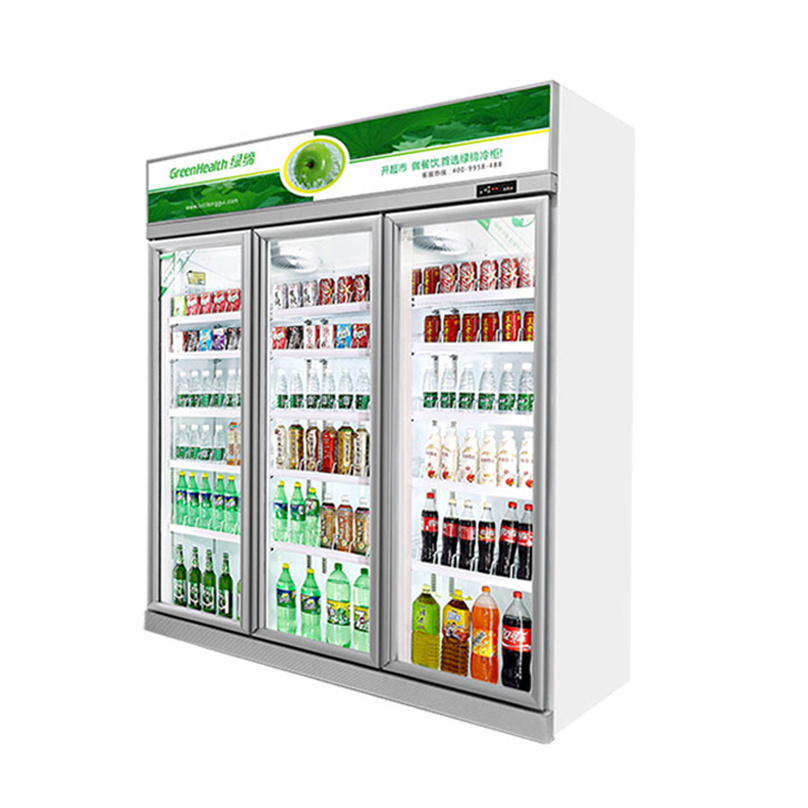 Green&Health Supermarket Showcase Refrigerators, Beer Cooler Used Grocery Store Freezer for Sale