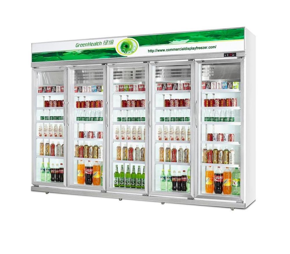 Green&Health Supermarket Showcase Refrigerators, Beer Cooler Used Grocery Store Freezer for Sale