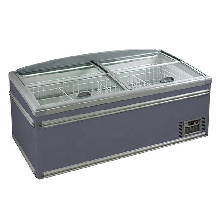 1000L Supermarket Open Freezer / Used Supermarket Refrigerator And Freezer / Island Freezer