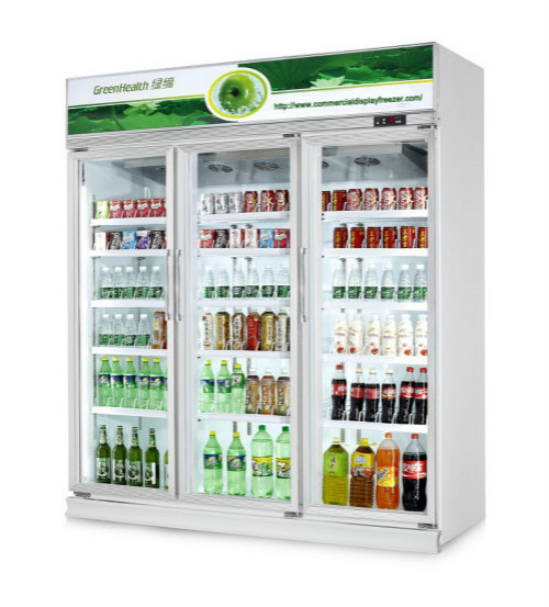 High Quality 3 Doors  Beverage Cooler Display showcase / pepsi Refrigerator