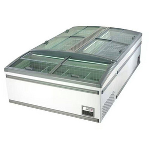 Commercial Display Horizontal Island Freezer Top Sliding Door Fridges and Deep Freezers