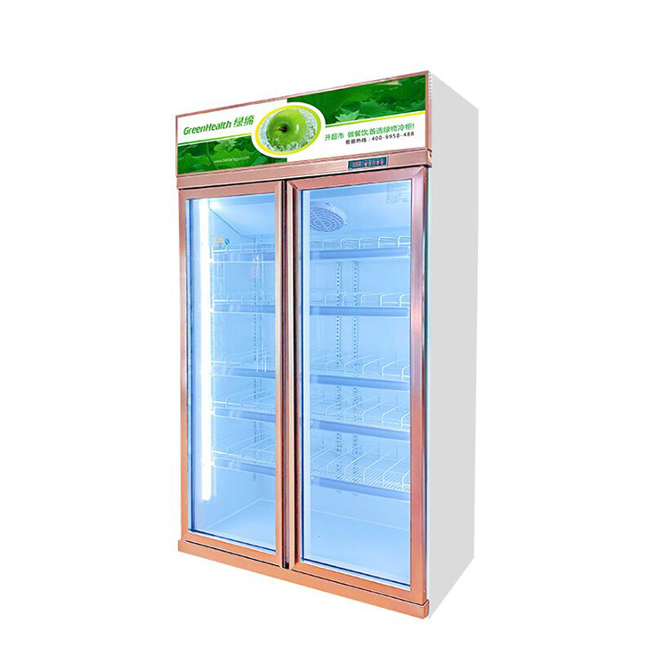 Green Health One Door Pepsi Display Cooler Flower Fridge Upright Mini Display Chiller