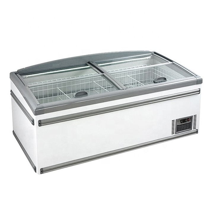 1000L Supermarket Open Freezer / Used Supermarket Refrigerator And Freezer / Island Freezer