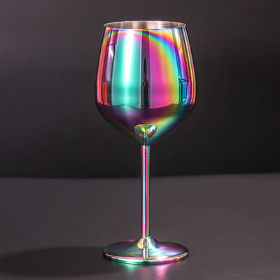 Wholesale Unbreakable Stainless Steel Wine Glasses For Champagne Red Wine Stemmed Metal Glass