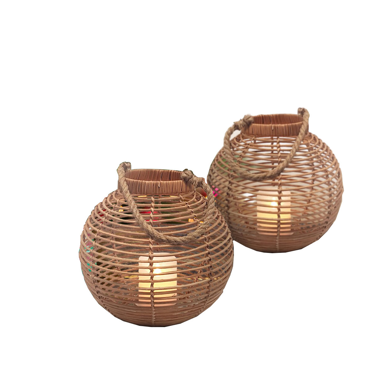 Competitive Price Cosy Rattan Lantern Decoration Home Living Room with Fast Delivery Customize Packing Green House Handicraft