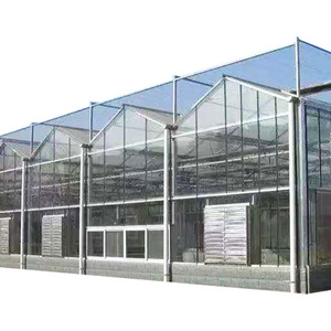 Hot sale Jianda greenhouse factory Commerical low cost agriculture multi-span hydroponic smart glass greenhouse for sale SUNSGH Greenhouse china