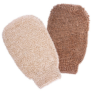 Natural Exfoliating Hemp Glove Mitt Body Bath Mitten Shower Sponge Remove Dead Skin Scrubber