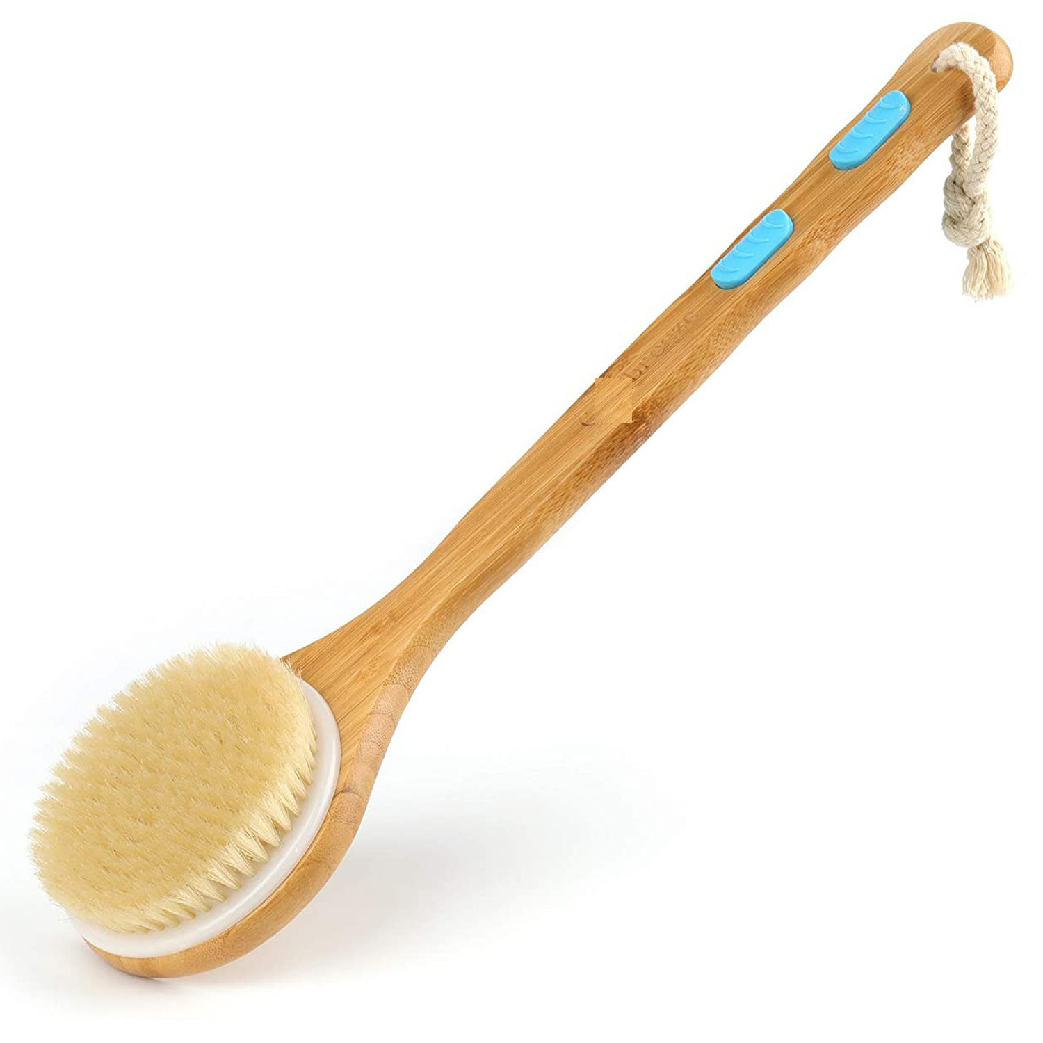 Wooden Long Handle Back Shower Brush Exfoliating Back Body Feet Scrubber Bath Body Brush