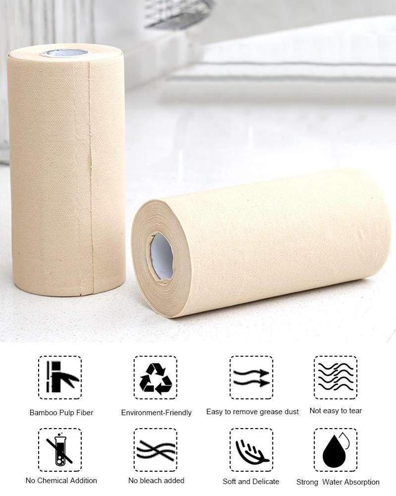 Bamboo Paper Towels Eco friendly  Machine Washable  Made from Bamboo Paper Roll Towel