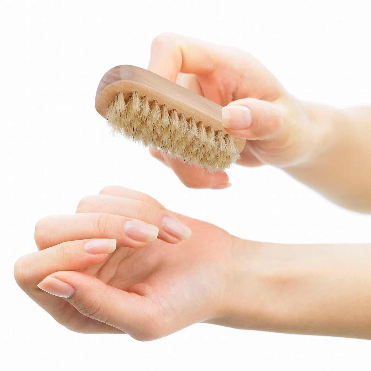 Wooden Nail Brush Cleaning Toe & Finger nail Brushes Zero Waste Natural Nail Scrubber