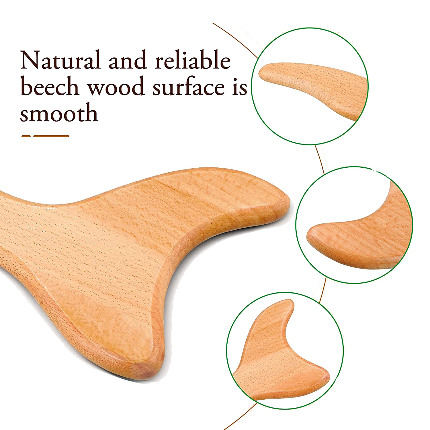 Wooden Gua Sha Tools Scraper Therapy Massage Lymphatic Drainage Tool Wood Therapy Massage Tools