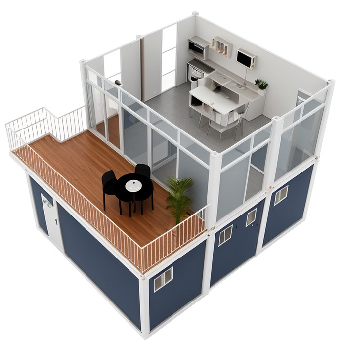 Prefab Hotel 2 Storey Container 6 M Office Residential Apartment Buildings Scale Model