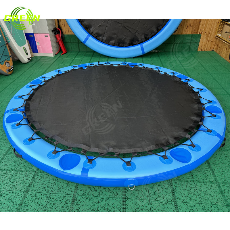 wholesale pool floats Round Inflatable Raft Floating bar solo pad dock mesh sunchill float water hammock for swimming lake