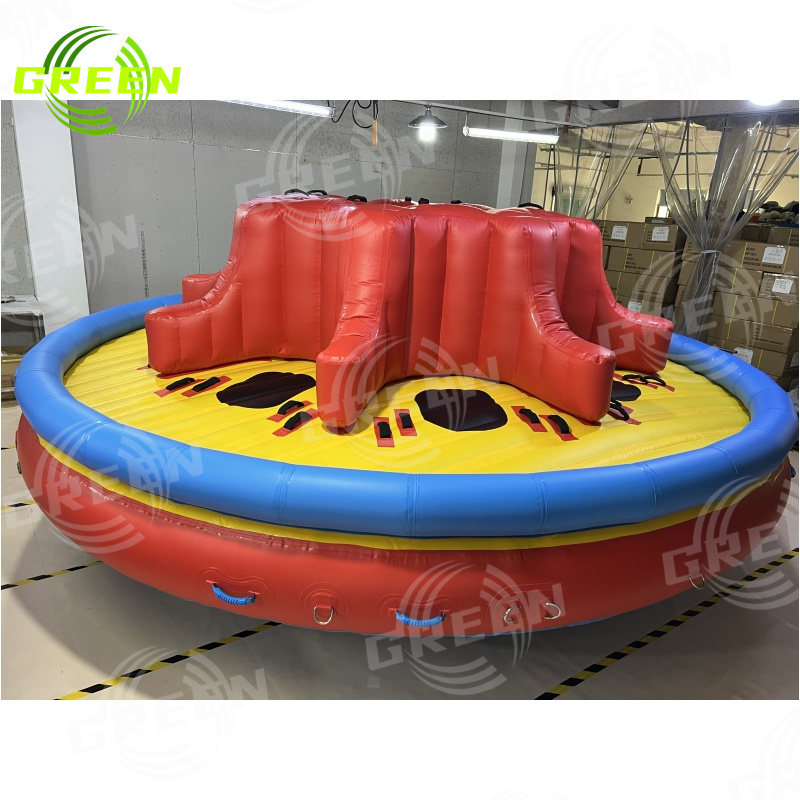 Green Inflatable Disco Boat Towable Inflatable Ufo Sofa Inflatable Towable Bandwagon Boat