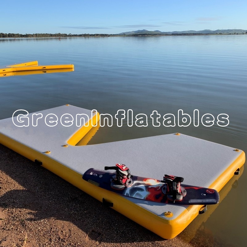 Leisure Land 422 Inflatable Water Swim Island Raft Jetski Platform inflatable floating dock Floats Platform with ladder jet ski floating dock