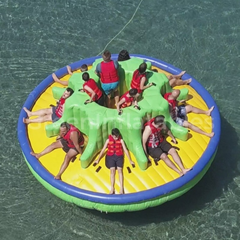 towable disco boat inflatable spinning ufo inflatable rotating water toys disco boat towable tube