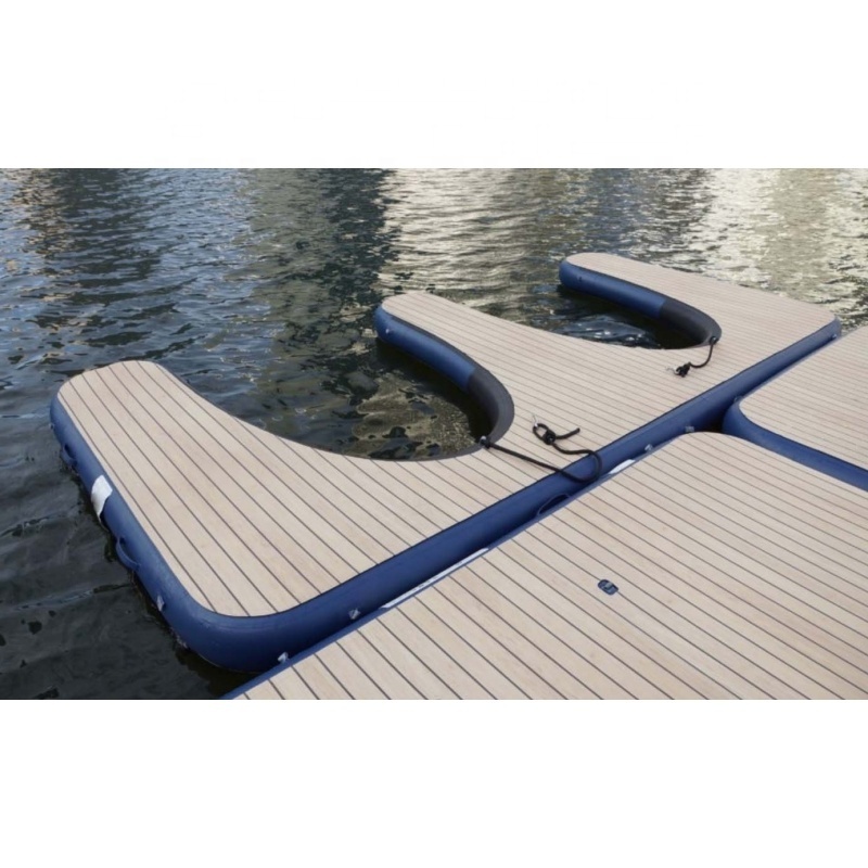 100% drop-stitch inflatable pontoons Floating boat dock air platform sofa boat air inflatable pontoons jet ski floating dock