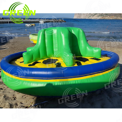 Green water sports and entertainment inflatable towable tube aqua twistert water parks Twister Inflatable Disco Boat