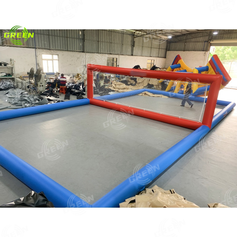 hot sale commercial Outdoor floating volleyball beach court game Inflatable Sport Field Customized Water Volleyball Court