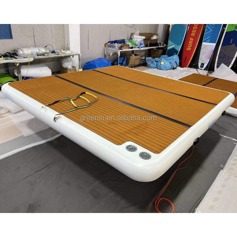 Good quality inflatable floating boat lift docks platform floating pontoon dock