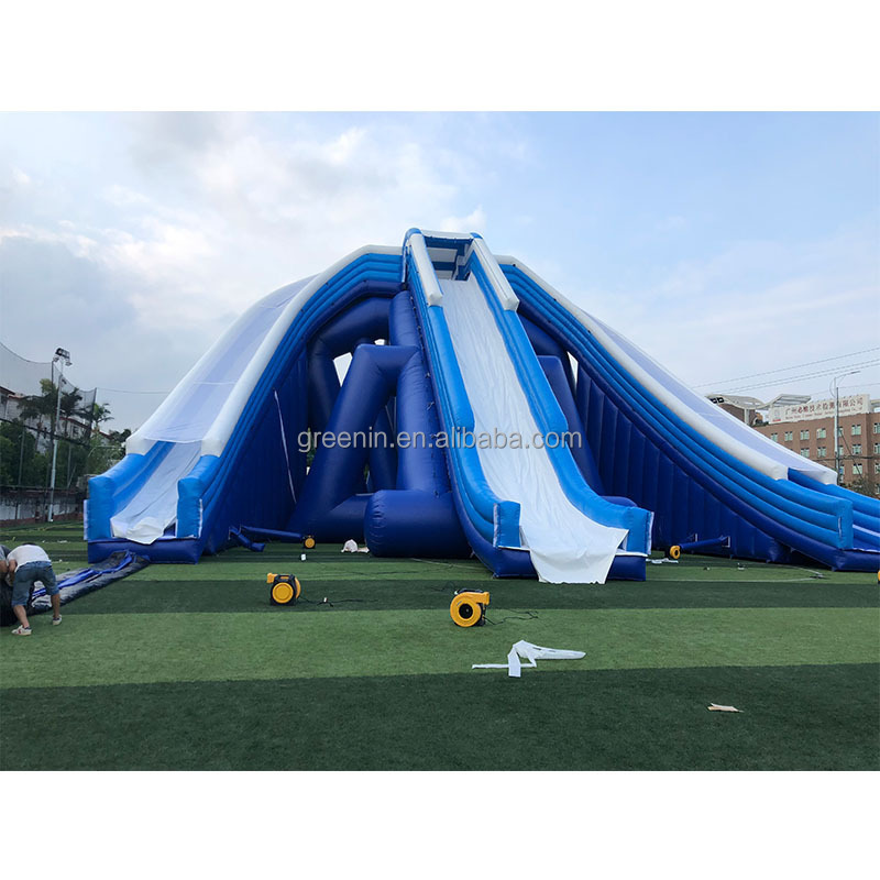 Commercial giant adult hipster slip and slide inflatable water slide