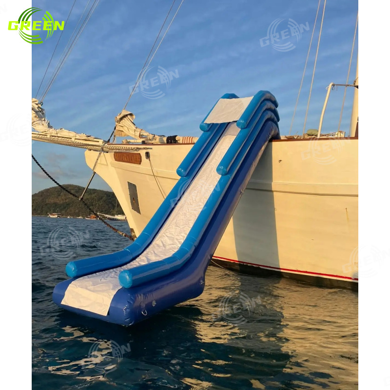 Green pedal boat door pontoon water inflatable  boat slide jaw marine Deluxe inflatable yacht slide