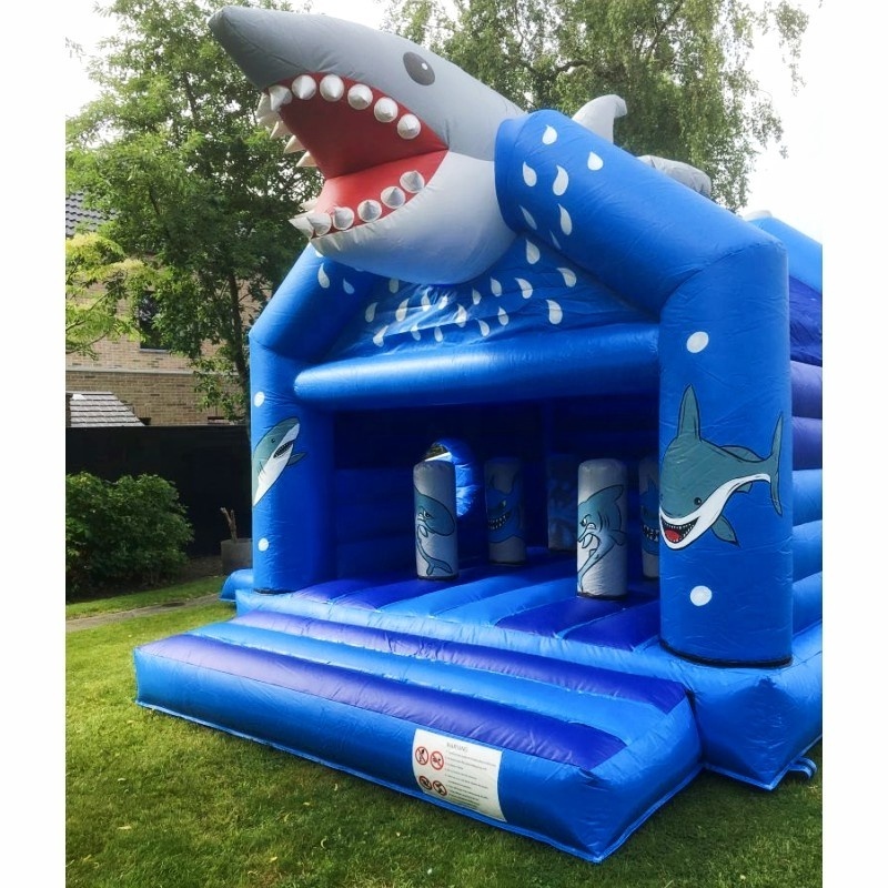 cheap giant kids bounce house adult slide bouncy jumping castle commercial inflatable obstacle course shark bouncer