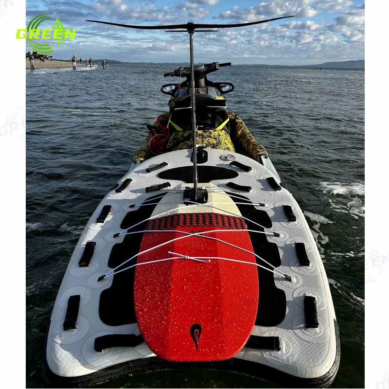 Green Factory custom Colorful Jetski Board Inflatable Jet Ski Sled Surf Rescue Sled for sale